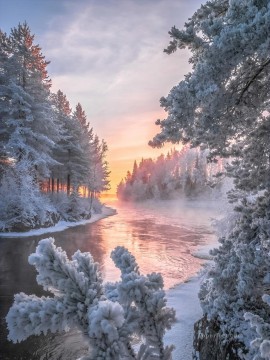 リアルな写真から Painting - リアルな写真15 冬景色